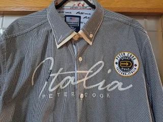 Camisa Peter Cook XL Negra y Blanca