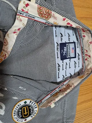 Camisa Peter Cook XL Negra y Blanca