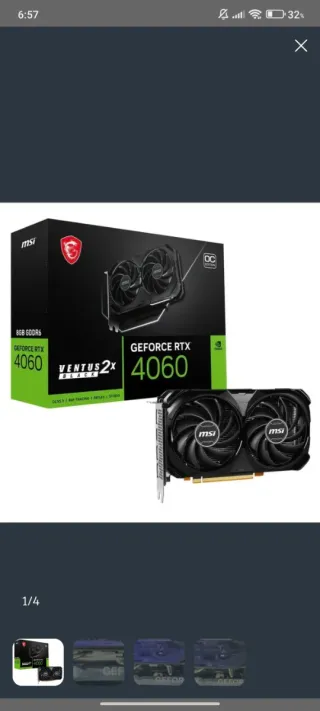 MSI RTX 4060 Ventus 2X OC 8GB GDDR6
