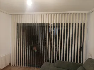 Estor lamas Verticales 370 cm Blanco hueso