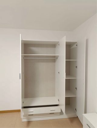 Armario blanco modular con cajones