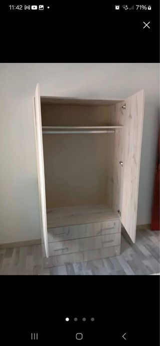 Armario blanco modular con cajones