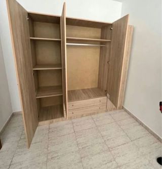 Armario blanco modular con cajones