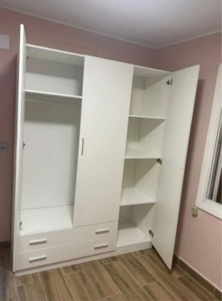 Armario blanco modular con cajones