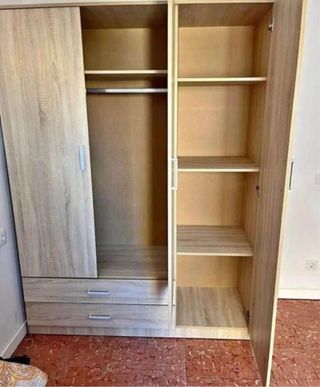 Armario blanco modular con cajones