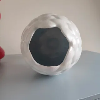 Jarrón Cerámica Blanco Piña