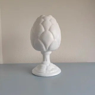 Jarrón Cerámica Blanco Piña