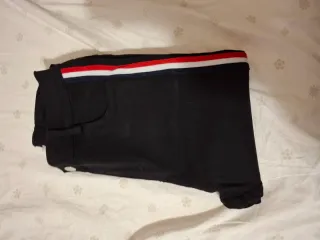 Pantaloni donna neri con banda laterale