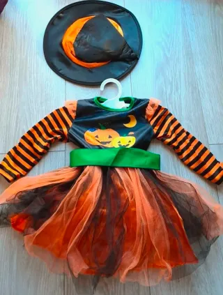 Disfraz Brujita Calabaza Talla 98cm