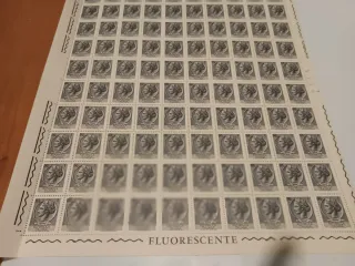 Foglio 100 Francobolli 1 Lira