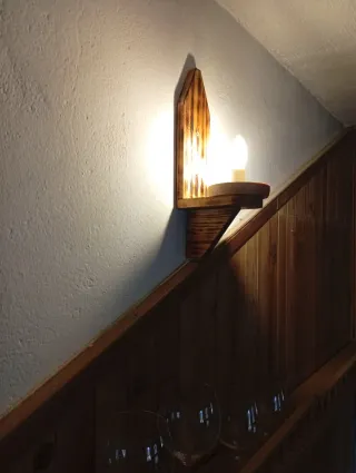 Lampara de pared, rústica también vamos todo tipo