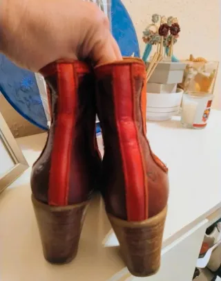 Botines Martín Natur Piel Talla 37 burdeos