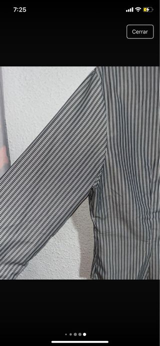 Camisa de rayas mujer gris y blanca