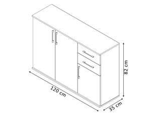 Aparador 3 puertas 2 cajones ¡PÁGALO EN CASA!