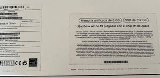 MacBook Air 13 M1 8GB RAM 512GB SSD