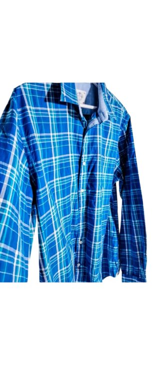 Camisa Cortefiel cuadros azul/verde Talla L