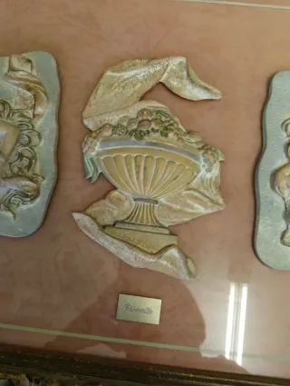 Cuadro Neoclásico Beige y Dorado