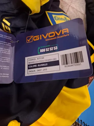 Kit Calcio Chievo Verona Givova taglia 2XS