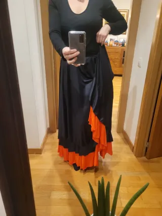 Falda flamenca larga