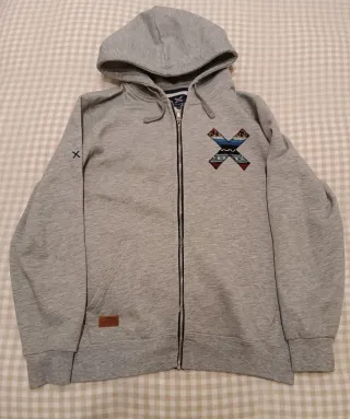 Sudadera Blue Banana gris con cremallera