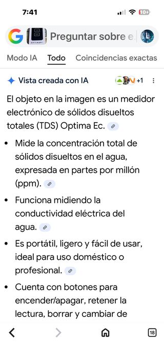 Medidor de EC/TDS OPTIMA