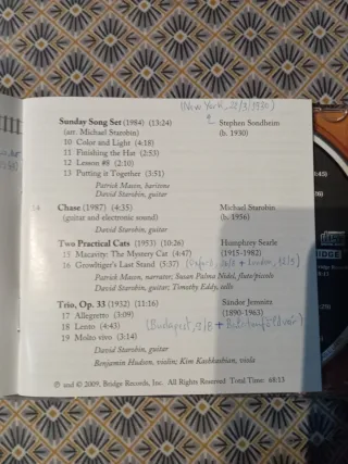 David Starobin Favorite Tracks Vol.2 CD