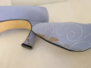 Vestido fiesta recto manga corta y zapatos a juego