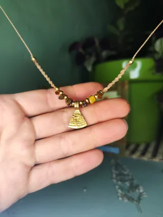 Collar Macramé Ojo de Tigre