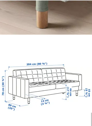 Sofá gris  verdoso de tela