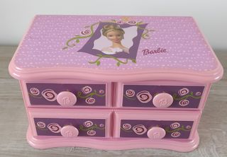 Joyero Musical Barbie Rosa y Morado