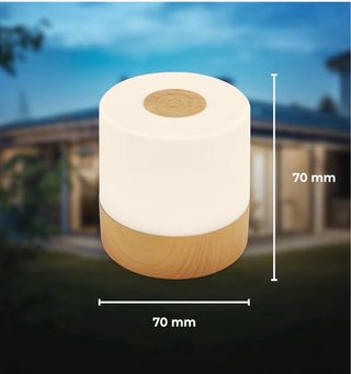 Mini Lámpara LED Madera y Plástico