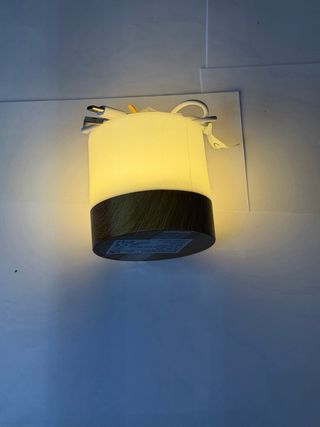 Mini Lámpara LED Madera y Plástico