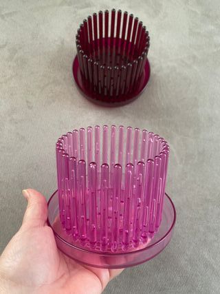 Set 2 vasi Orchitop small bordeaux e rosa