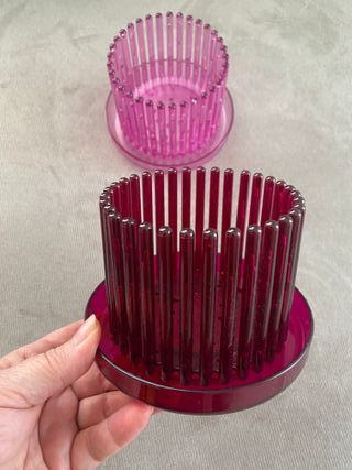 Set 2 vasi Orchitop small bordeaux e rosa