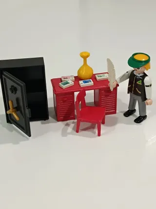 Playmobil Oficina con Caja Fuerte Figura banquero