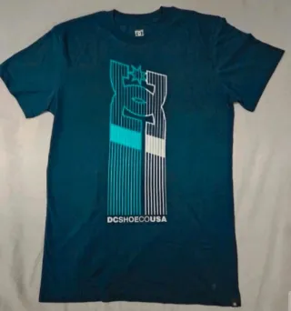 T-shirt DC Shoes uomo blu e verde acqua