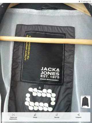 Chaqueta Jack & Jones Negra talla XL