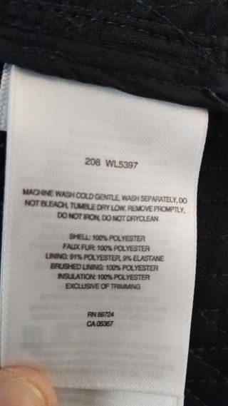 Giubbotto Columbia donna poliestere nero