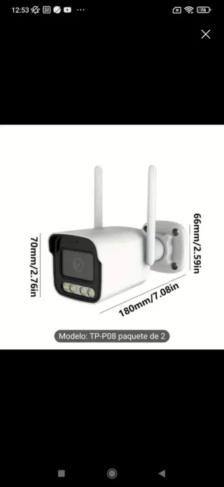 Pack 2 Cámaras Vigilancia TP-P08