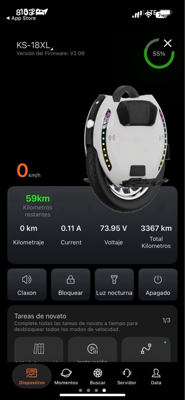 Monociclo Kingsong KS18L con matricula + seguro!