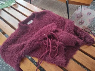 Pullover corto borgogna vintage anni 2000