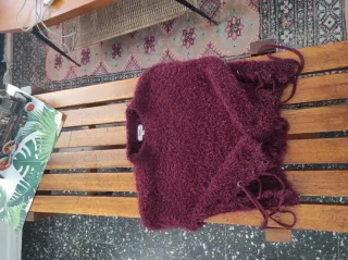 Pullover corto borgogna vintage anni 2000