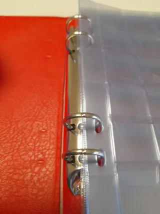 Album per monete rosso rifinitura color oro