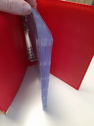 Album per monete rosso rifinitura color oro