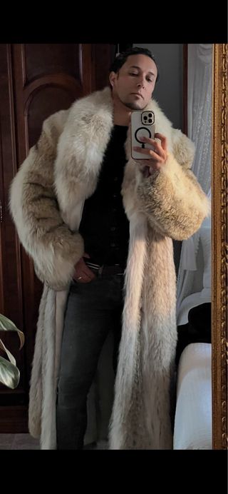 Abrigo largo de piel