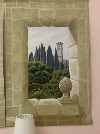 Coppia dipinti su tela di lino