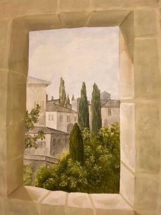 Coppia dipinti su tela di lino