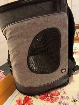 Zaino porta animali grigio
