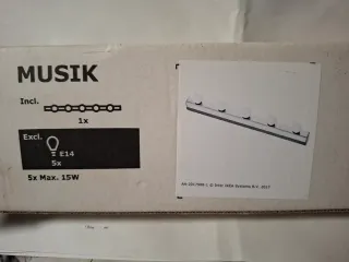 Aplique de pared con 5 bombillas