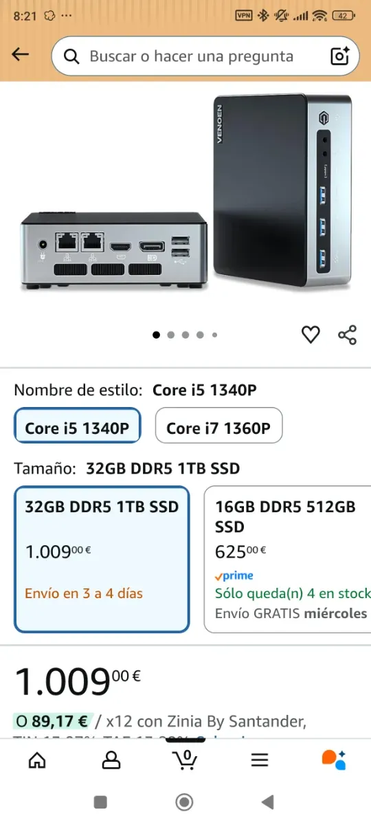 Mini PC Intel i5-1349p 13ª Gen 32GB DDR5 1TB M.2 afbeelding 9